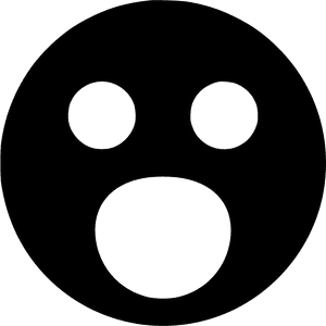 Black Circle Emoji Illustration PNG image with transparent background