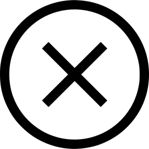 Black Circle X Mark PNG Image