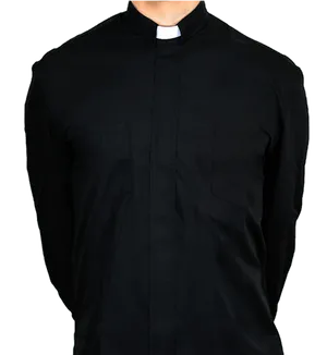 Black Clerical Shirt Formal Attire PNG Image