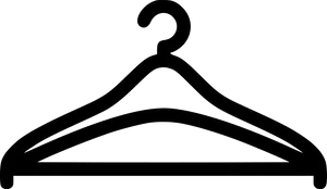 Black Clothes Hanger Outline PNG Image