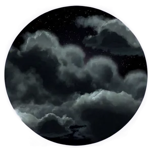 Black Clouds Night Sky Png 2 PNG Image