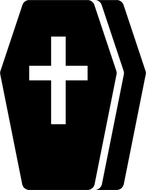 There Is An Outline Of A Traditional Coffin Shape, - Coffin Icon PNG image with transparent background