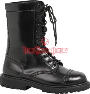 Black Combat Boot Product Image PNG Image