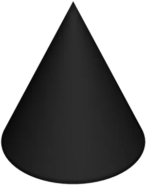 Black Cone Graphic PNG Image