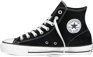 Black Converse Chuck Taylor All Star Sneaker PNG Image