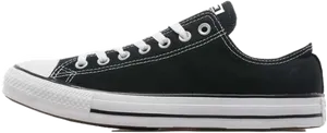 Black Converse Sneaker Side View PNG Image