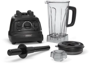 Black Countertop Blender Set PNG Image