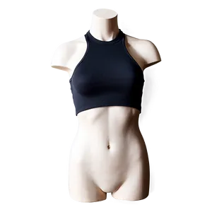 Black Crop Top Apparel Png Fpw PNG Image