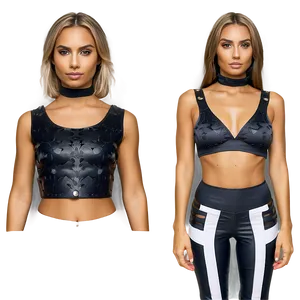 Black Crop Top Attire Png Neo50 PNG Image