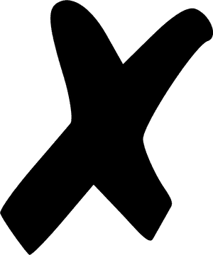Black X Png, Transparent Png PNG image with transparent background