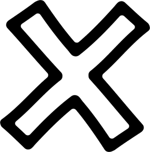 Delete Hand Drawn Cross Symbol Outline - Railway Crossing Sign Ontario, HD Png Download PNG image with transparent background