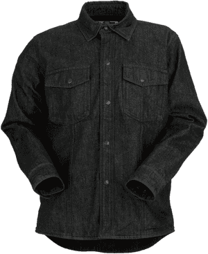 Black Denim Jacket Front View PNG image with transparent background