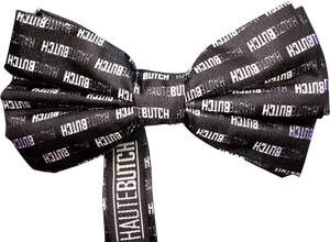 Black Designer Bow Tie PNG Image