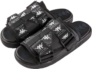 Black Designer Sandals PNG Image