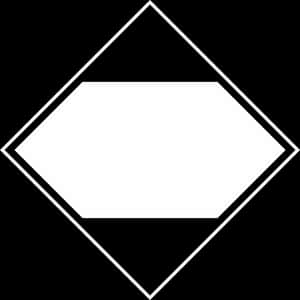 Black Diamond Shape Outline PNG image with transparent background