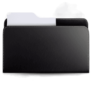 Black Document Folder PNG mux25 PNG