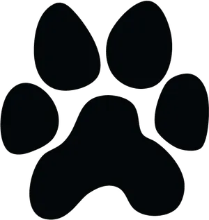 Black Dog Paw Print Graphic PNG Image