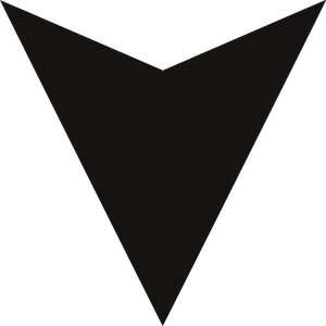 Black Downward Arrow Graphic PNG Image