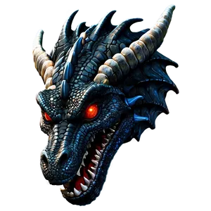 Black Dragon In Dark Cave Png Trn PNG Image