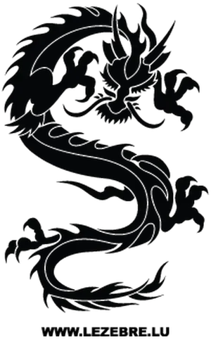 Black Dragon Tattoo Design PNG Image