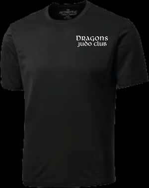 Black Dragons Judo Club Shirt PNG image with transparent background