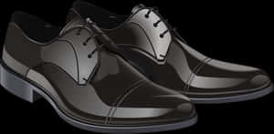Black Dress Shoes Illustration PNG