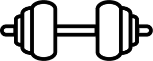 Dumbbells Outline Svg Png - Transparent Background Dumbbell Clipart, Png Download PNG