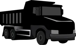 Black Dump Truck Vector Illustration PNG Image