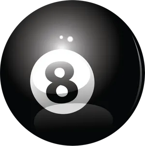 Black Eight Ball Pool Game PNG Image