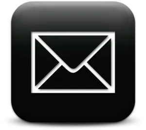 Black Email Icon White Envelope PNG Image