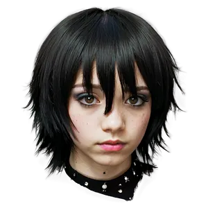 Black Emo Haircut Png 05252024 PNG Image