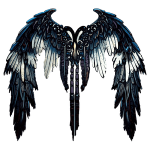 Black Emo Wings PNG 05212024 PNG image with transparent background
