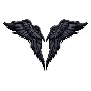 Black Emo Wings PNG euq67 PNG image with transparent background