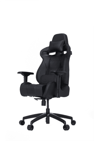 Black Ergonomic Gaming Chair PNG image with transparent background