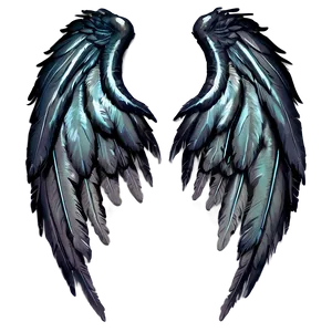 Black Feather Angel Wings Png Epp PNG Image