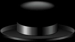 Black Fedora Hat Graphic PNG image with transparent background