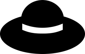 Black Fedora Hat Icon PNG Image