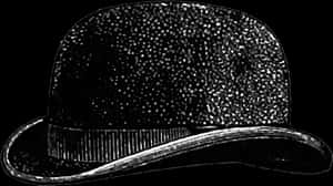 Black Fedora Hat Silhouette PNG image with transparent background
