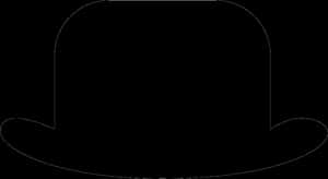Black Fedora Hat Silhouette PNG image with transparent background