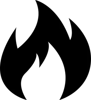 Black_ Fire_ Silhouette_ Vector PNG Image