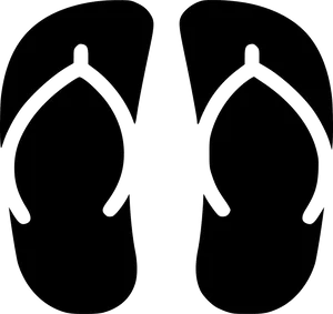 Black Flip Flops Icon PNG Image