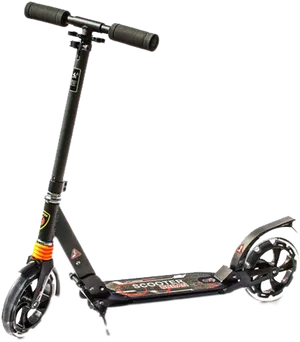 Black Folding Kick Scooter PNG Image