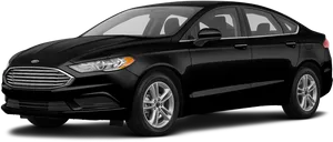 Black Ford Fusion Side View PNG Image