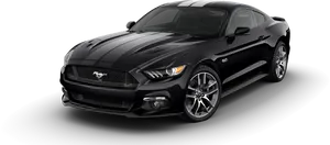 Black Ford Mustang G T Coupe PNG Image