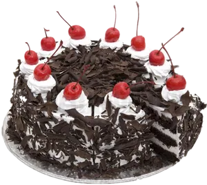 Black Forest Cakewith Cherries PNG Image