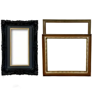 Black Frame For Painting Png Qlc PNG Image