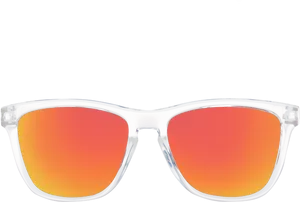 Black Frame Sunglasseswith Orange Gradient Lenses PNG Image