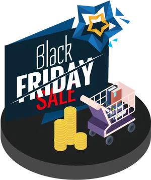 Black Friday Sale Concept PNG Image