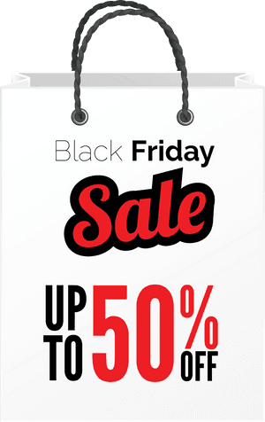 Black Friday Sale White Bag Png Clipart Image - Bag, Transparent Png PNG image with transparent background