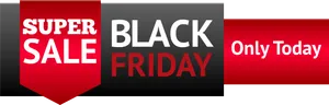 Black Friday Super Sale Banner PNG Image